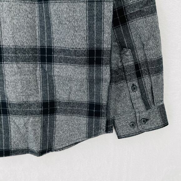 Carhartt Flannel Shirt Mens Large Tall Heavyweight Asphalt Gray Plaid New - Picture 11 of 11